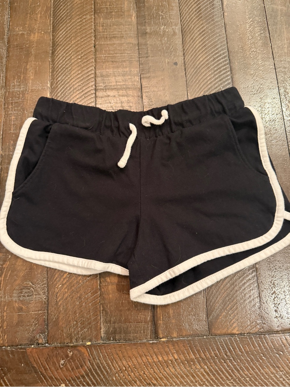 Old Navy Black Athletic Shorts with White Trim
